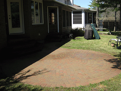backyard patio weed removal after